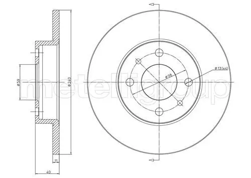 CIFAM 800232C Brake disc