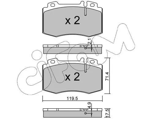 CIFAM 8225635 Комплект тормозных колодок