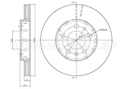 CIFAM 800390C Тормозной диск