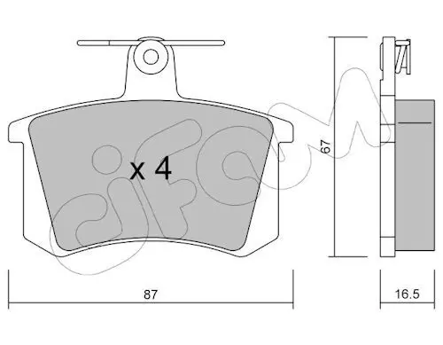 CIFAM 8220480 Комплект тормозных колодок