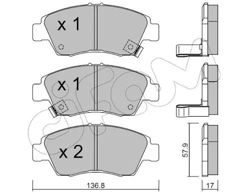 CIFAM 8221750 Комплект тормозных колодок