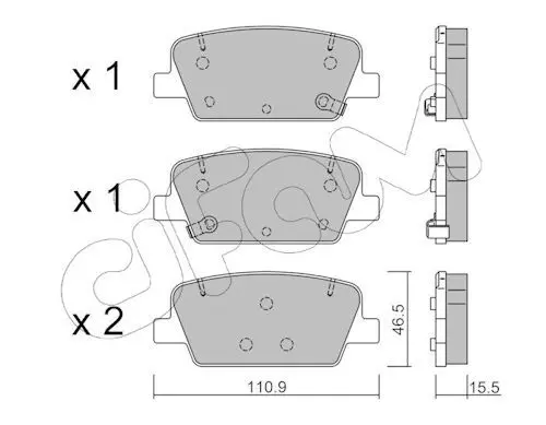 CIFAM 82212830 Комплект тормозных колодок,