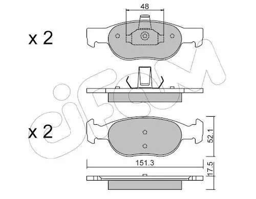CIFAM 8220792 Комплект тормозных колодок