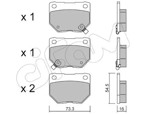 CIFAM 8225010 Комплект тормозных колодок