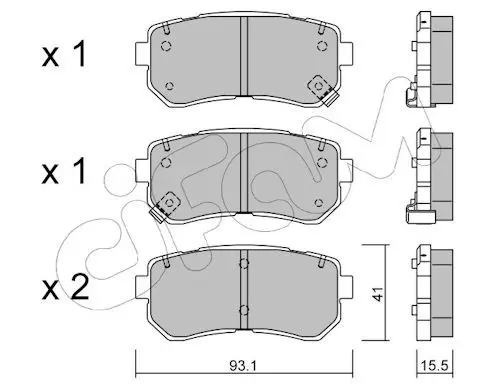 CIFAM 8227250 Комплект тормозных колодок