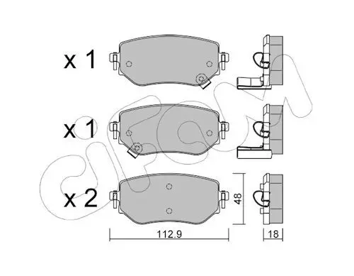 CIFAM 82211920 Комплект тормозных колодок,