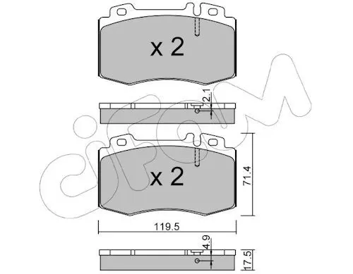 CIFAM 8225635 Комплект тормозных колодок
