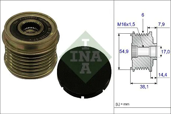 535 0176 10 Шкив генератора Fiat Ducato