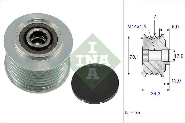 535 0214 10 Шкив генератора Honda Accord