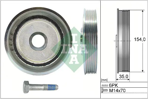INA 544011220 Комплект ременных шкивов,