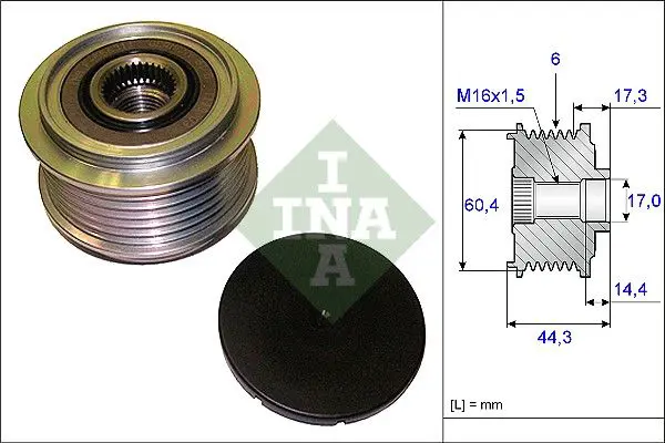 535 0207 10 Шкив генератора Audi A4/A4