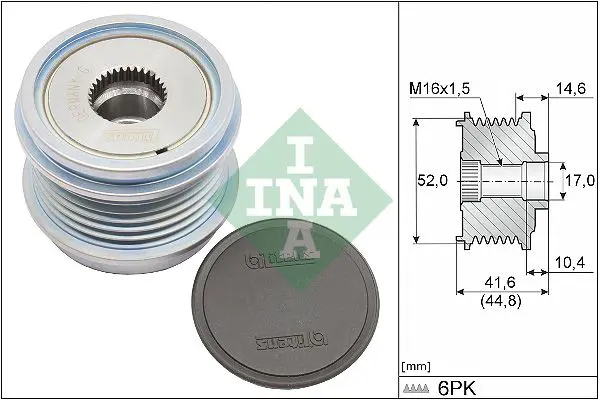 INA 535034310 Шкив генератора, шт