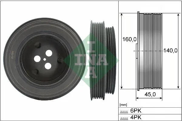 INA 544013110 Шкив коленвала