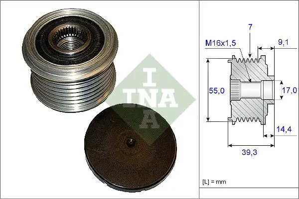 535 0142 10 Шкив генератора HYUNDAI ix55