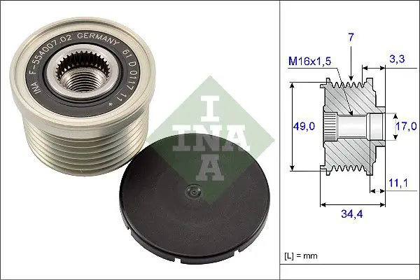 535 0164 10 Шкив генератора BMW