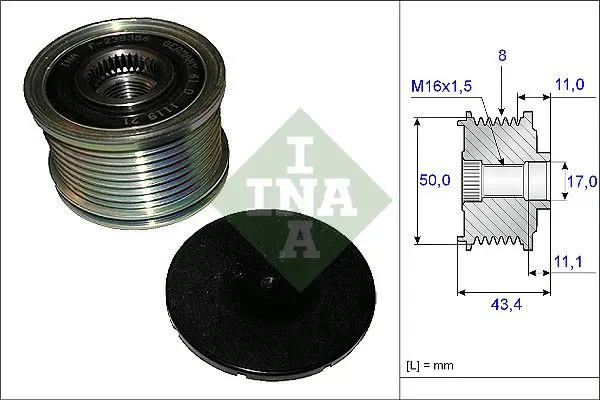 535 0108 10 Шкив генератора MERCEDES