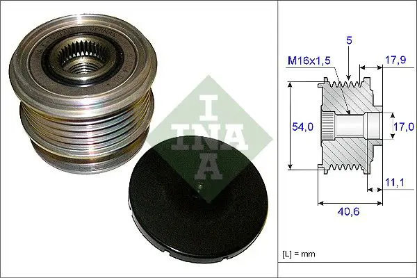 Ina 535012110 Шкив генератора ПОДХОДИТ ДЛЯ