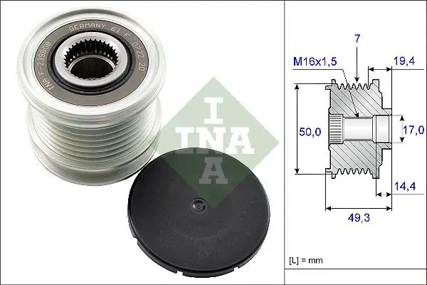 Ina 535014010 Шкив генератора MERCEDES