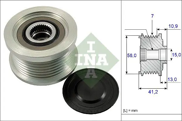 Ina 535017310 Шкив генератора TOYOTA LAND