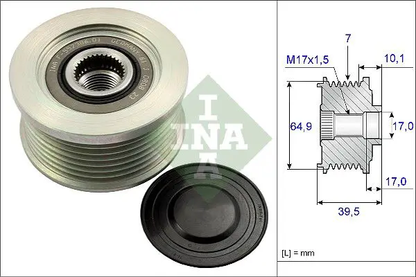 Ina 535017710 Шкив генератора NISSAN