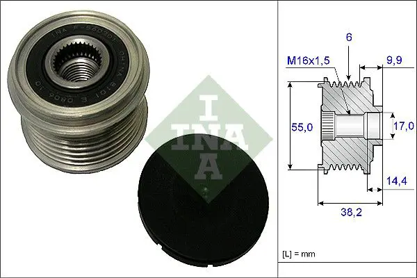 535 0216 10 Шкив генератора Kia Sorento