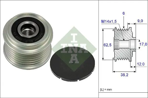 535 0219 10 Шкив генератора HYUNDAI SONATA