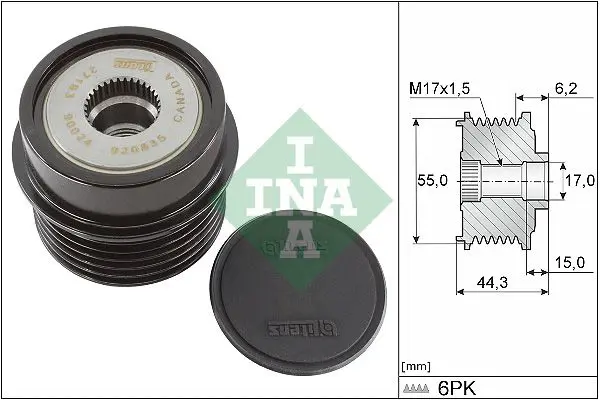 Ina 535023110 шкив генератора