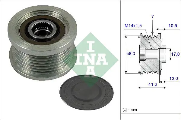 Ina 535023210 Шкив генератора Toyota Avensis