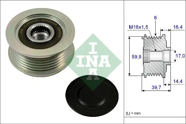 Ina 535024110 шкив генератора