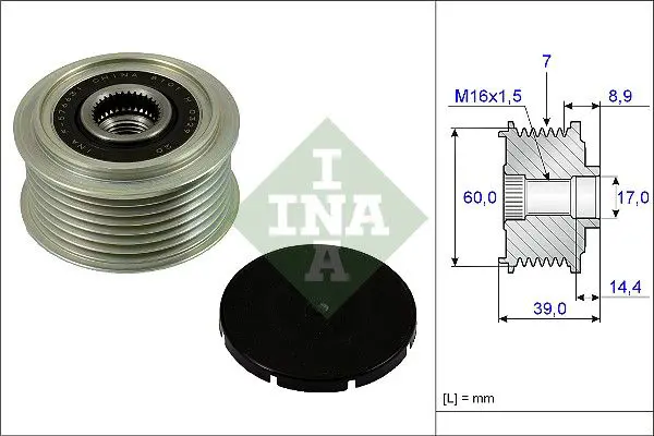 Ina 535024510 ШКИВ ГЕНЕРАТОРА