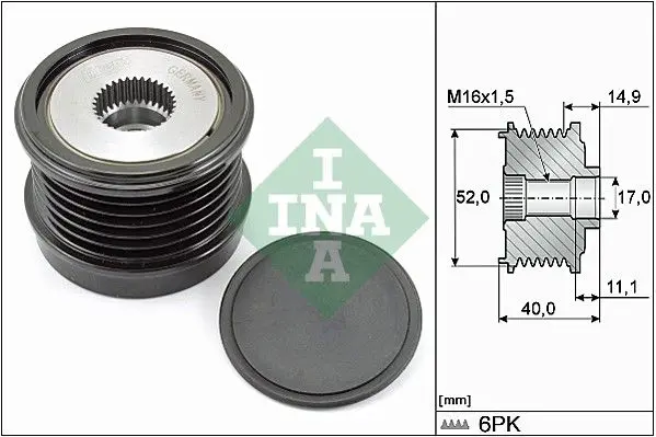 Ina 535029310 Шкив генератора MERCEDES