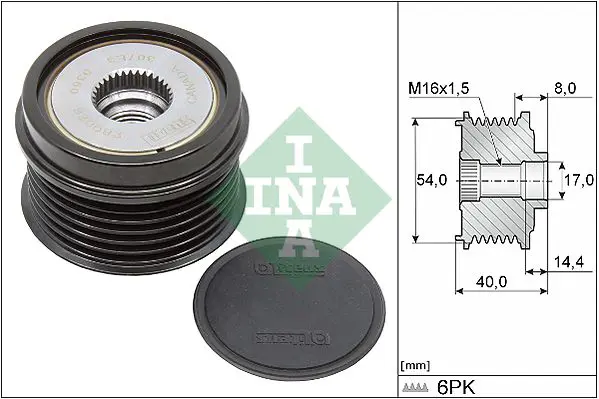 Ina 535033410 Шкив обгонный