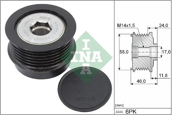 Ina 535035510 Шкив генератора