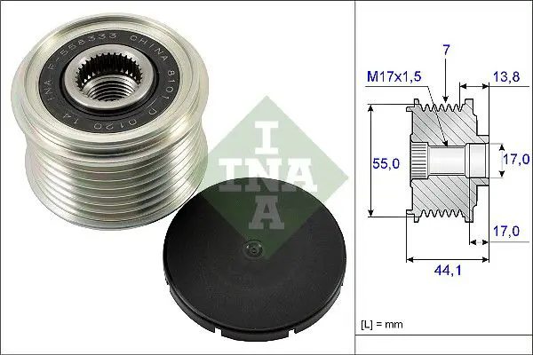 Ina 535016710 Шкив генератора SUBARU: XV