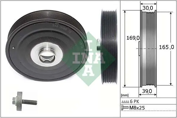 Ina 544008820 Шкив коленвала с болтом