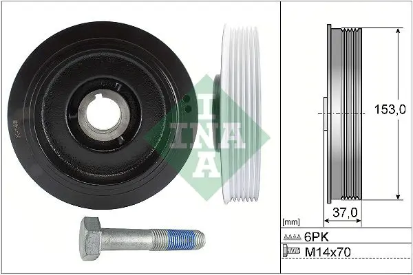544 0058 20 Шкив коленвала PSA 1.9D / 2.0