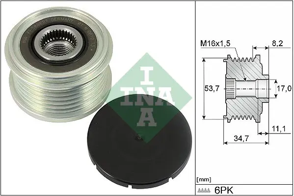 INA 535032710 Шкив генератора