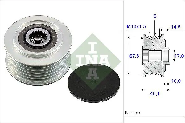 INA 535004710 Шкив генератора