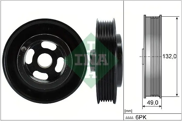 INA 544012610 Шкив коленвала FORD: FIESTA VI