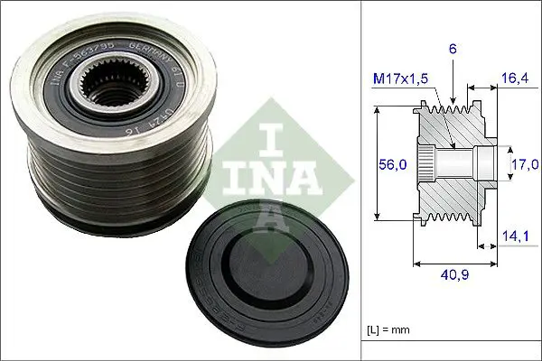 INA 535021310 Шкив генератора ALFA ROMEO: