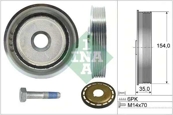 INA 544011221 Шкив коленвала CITROEN: C5 III