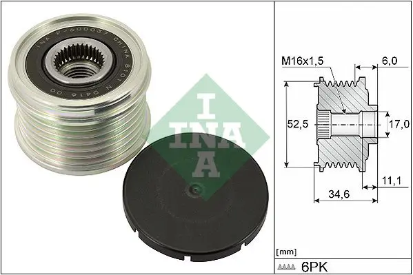 Ina 535031510 Шкив генератора NISSAN: