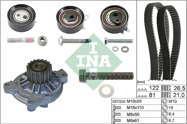 INA 530048431 Комплект водяного насоса /