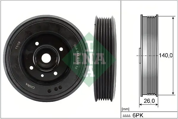 Ina 544015810 Шкив коленвала