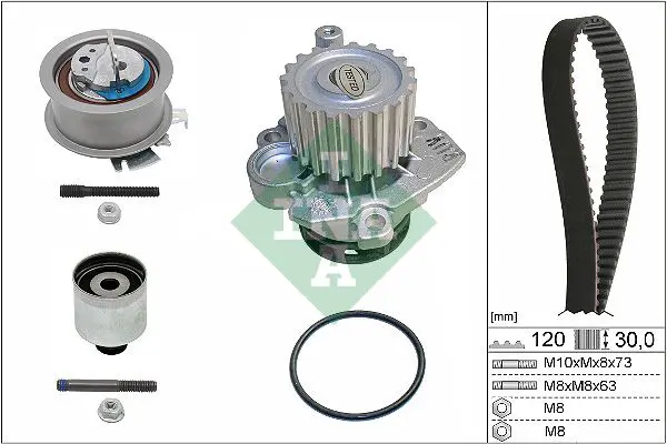 Ina 530020133 Комплект ГРМ + насос VW