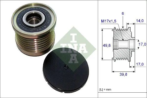 Ina 535014610 Шкив генератора Nissan Qashqai