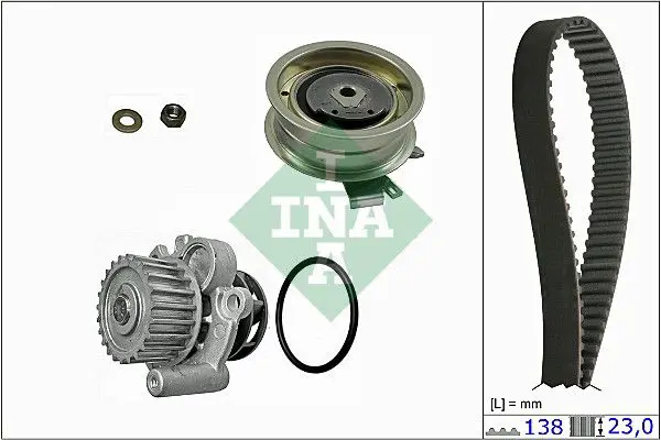 Ina 530017130 Комплект ГРМ с водяным насосом