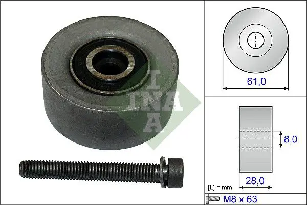 Ina 532047210 Ролик обводной ГРМ OPEL ASTRA