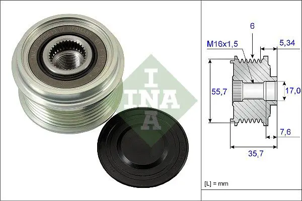 Ina 535007710 Шкив генератора MERCEDES VITO