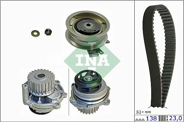 Ina 530017131 Комплект ГРМ с водяным насосом
